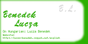 benedek lucza business card